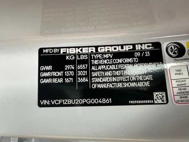 VCF1ZBU20PG004861 2023 2023 Fisker Inc- Ocean- Ocean One 10