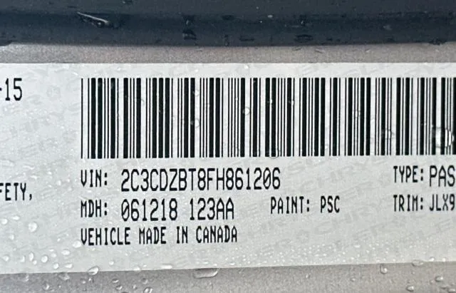 2C3CDZBT8FH861206 2015 2015 Dodge Challenger- Sxt Plus 10