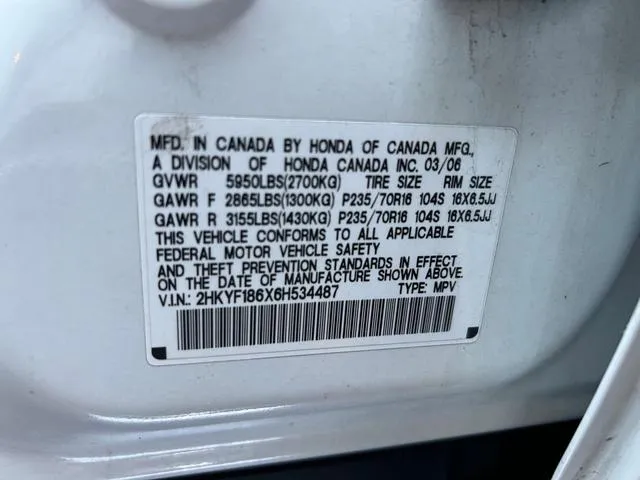 2HKYF186X6H534487 2006 2006 Honda Pilot- EX 10