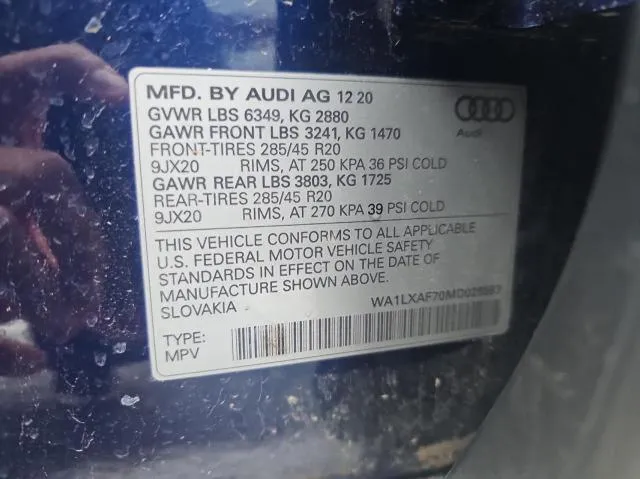 WA1LXAF70MD026593 2021 2021 Audi Q7- Premium Plus 10