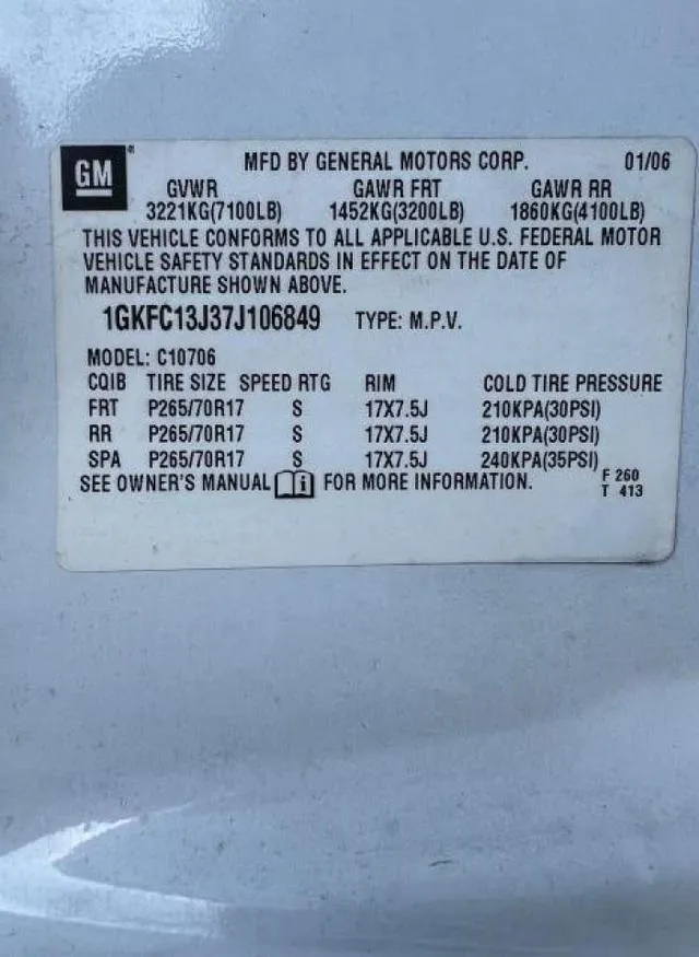 1GKFC13J37J106849 2007 2007 GMC Yukon 10