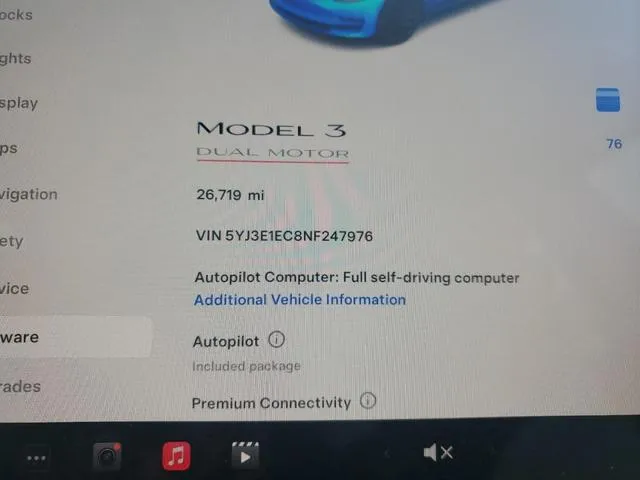 5YJ3E1EC8NF247976 2022 2022 Tesla MODEL 3 9