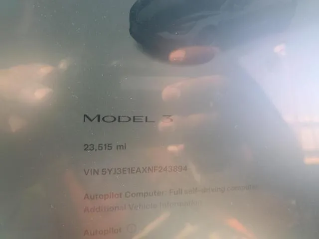 5YJ3E1EAXNF243894 2022 2022 Tesla MODEL 3 9