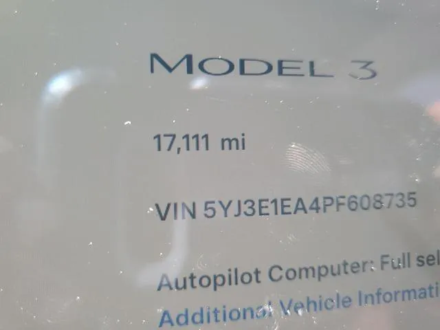 5YJ3E1EA4PF608735 2023 2023 Tesla MODEL 3 9