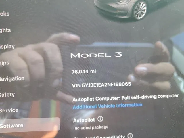 5YJ3E1EA2NF188065 2022 2022 Tesla MODEL 3 9