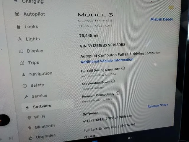 5YJ3E1EBXNF193958 2022 2022 Tesla MODEL 3 9