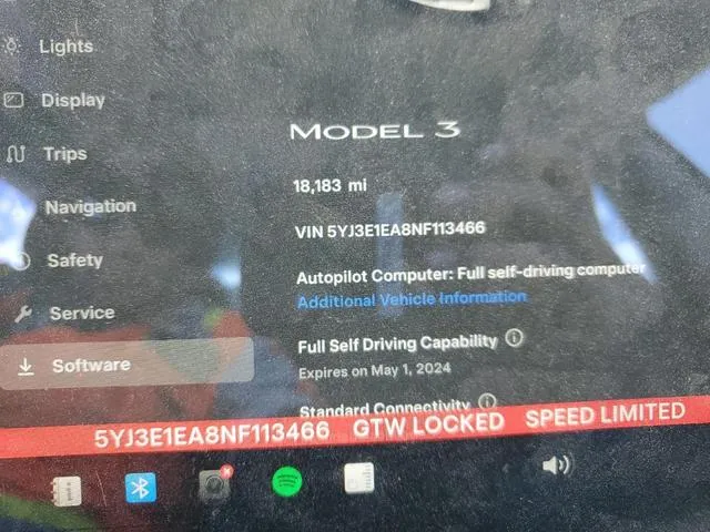 5YJ3E1EA8NF113466 2022 2022 Tesla MODEL 3 9