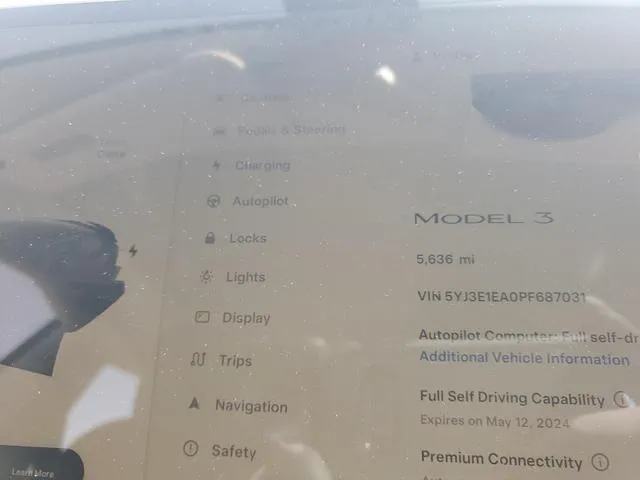 5YJ3E1EA0PF687031 2023 2023 Tesla MODEL 3 9