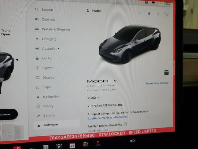 7SAYGAEE3NF519466 2022 2022 Tesla MODEL Y 9