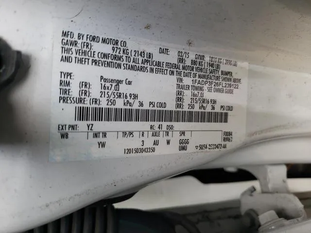 1FADP3F26FL239122 2015 2015 Ford Focus- SE 10