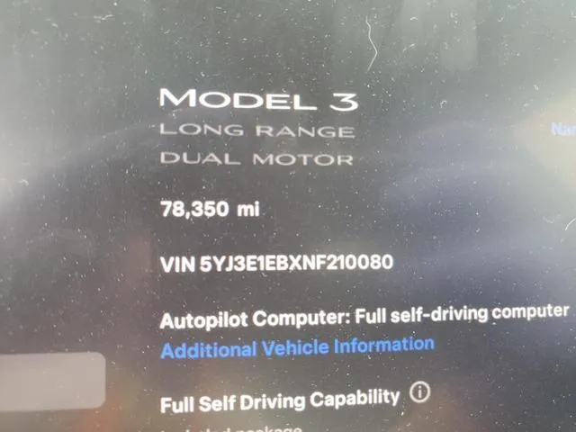 5YJ3E1EBXNF210080 2022 2022 Tesla MODEL 3 9