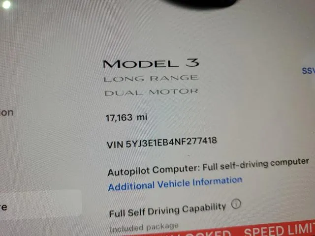 5YJ3E1EB4NF277418 2022 2022 Tesla MODEL 3 9