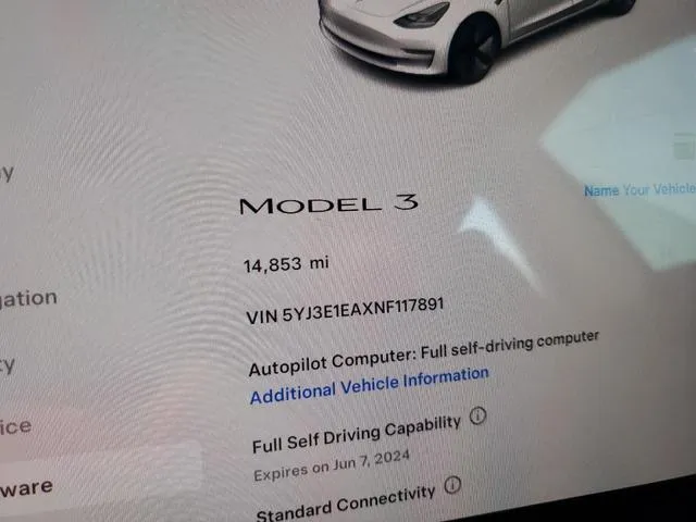 5YJ3E1EAXNF117891 2022 2022 Tesla MODEL 3 9