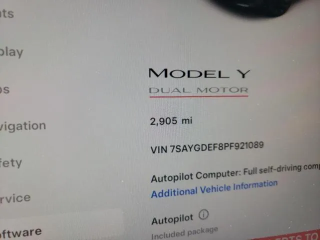 7SAYGDEF8PF921089 2023 2023 Tesla MODEL Y 9