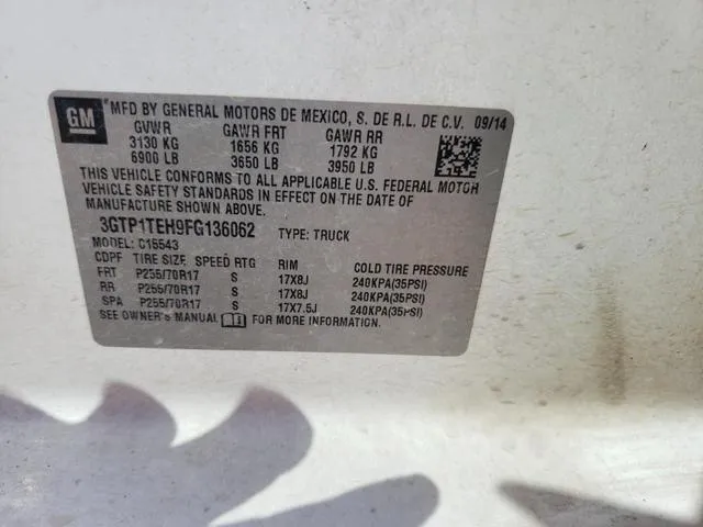 3GTP1TEH9FG136062 2015 2015 GMC Sierra- C1500 10