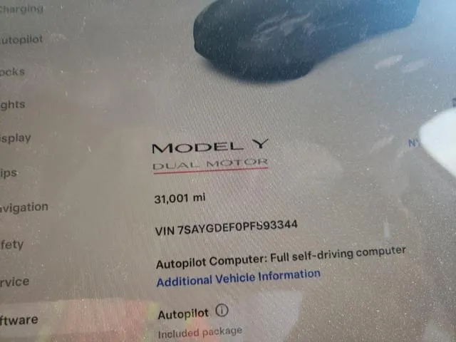 7SAYGDEF0PF593344 2023 2023 Tesla MODEL Y 9