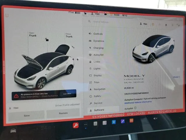 5YJYGDEE1MF068602 2021 2021 Tesla MODEL Y 9