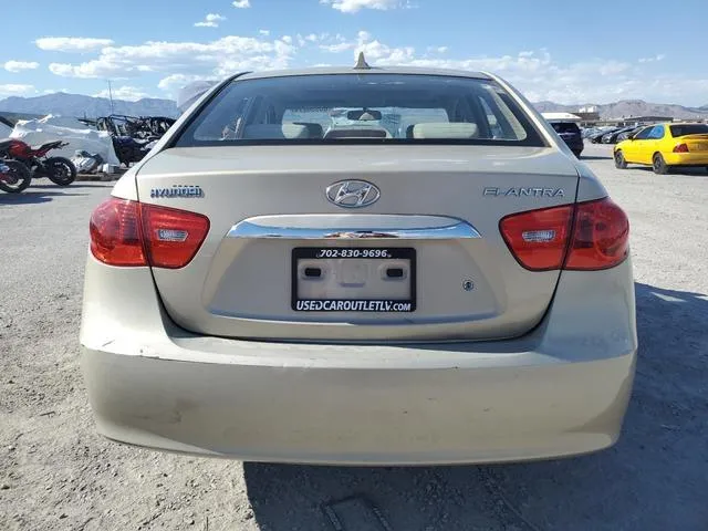 KMHDU4AD7AU076139 2010 2010 Hyundai Elantra- Blue 6