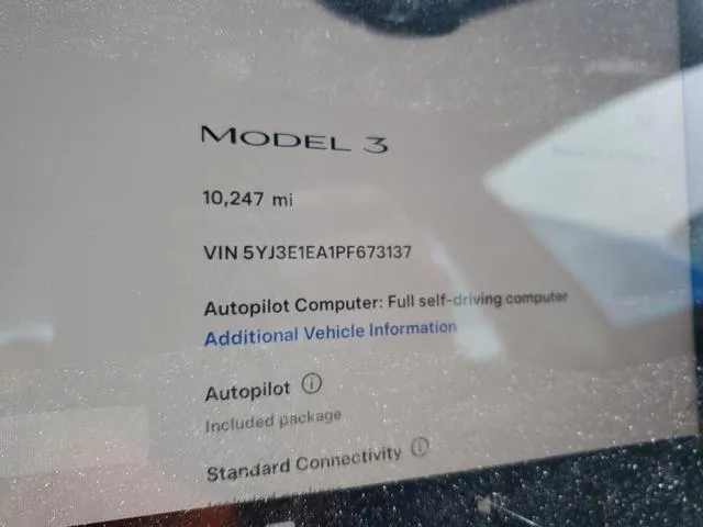 5YJ3E1EA1PF673137 2023 2023 Tesla MODEL 3 9