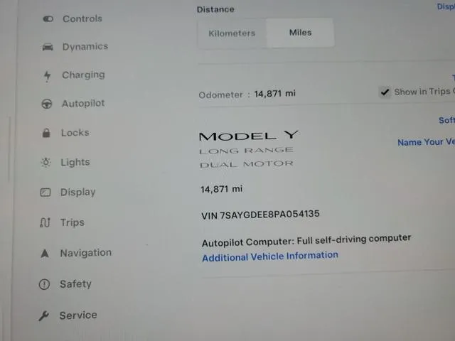 7SAYGDEE8PA054135 2023 2023 Tesla MODEL Y 9