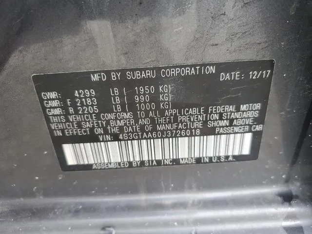 4S3GTAA60J3726018 2018 2018 Subaru Impreza 10