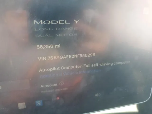 7SAYGAEE2NF556296 2022 2022 Tesla MODEL Y 9