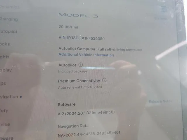 5YJ3E1EA1PF639389 2023 2023 Tesla MODEL 3 9