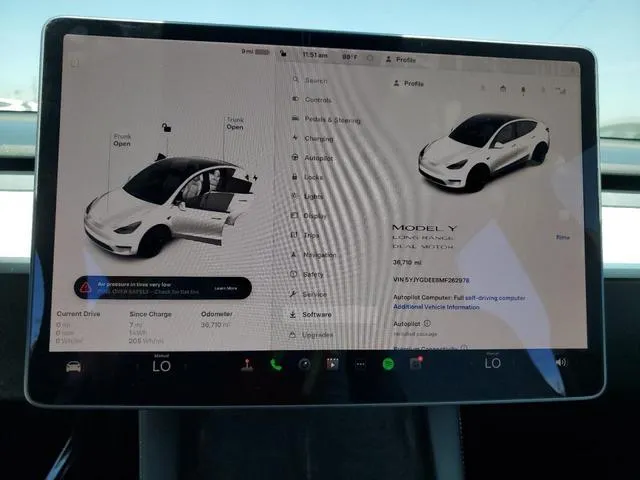 5YJYGDEE8MF262978 2021 2021 Tesla MODEL Y 9