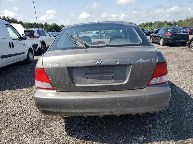 KMHCG35C91U131429 2001 2001 Hyundai Accent- GS 6