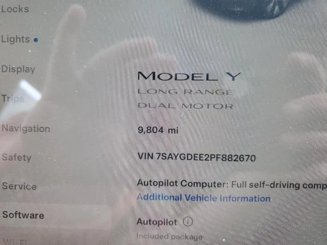 7SAYGDEE2PF882670 2023 2023 Tesla MODEL Y 9