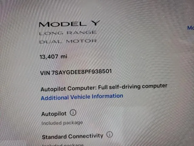 7SAYGDEE8PF938501 2023 2023 Tesla MODEL Y 9