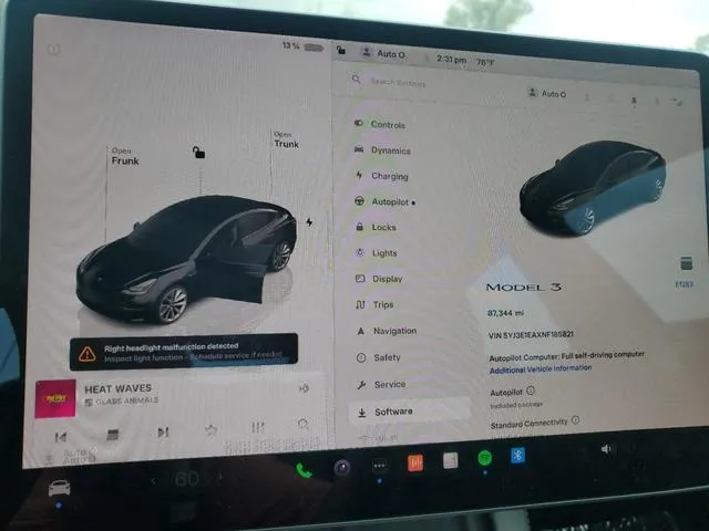 5YJ3E1EAXNF185821 2022 2022 Tesla MODEL 3 9