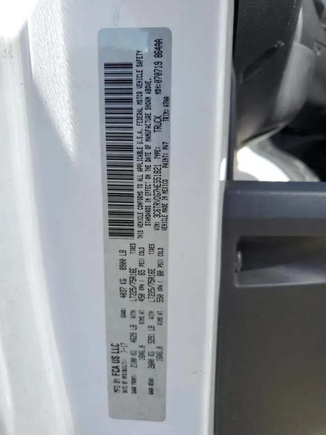 3C6TRVDG7HE551821 2017 2017 RAM Promaster- 2500 High 10