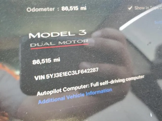 5YJ3E1EC3LF642287 2020 2020 Tesla MODEL 3 9