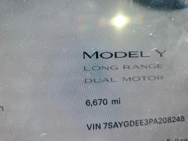 7SAYGDEE3PA208248 2023 2023 Tesla MODEL Y 9