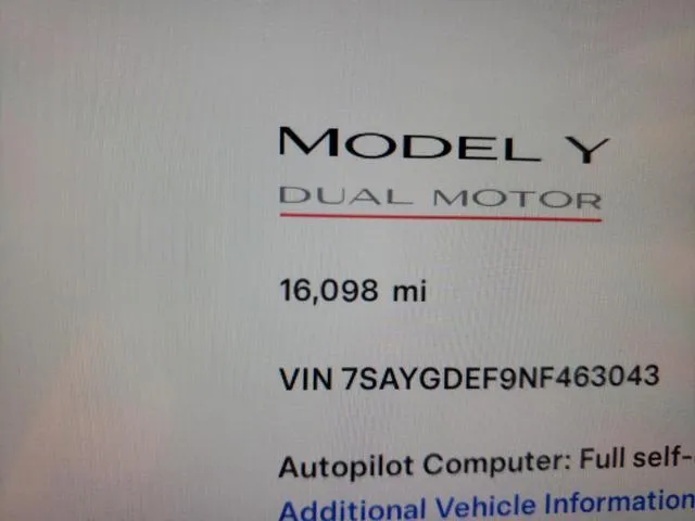 7SAYGDEF9NF463043 2022 2022 Tesla MODEL Y 9