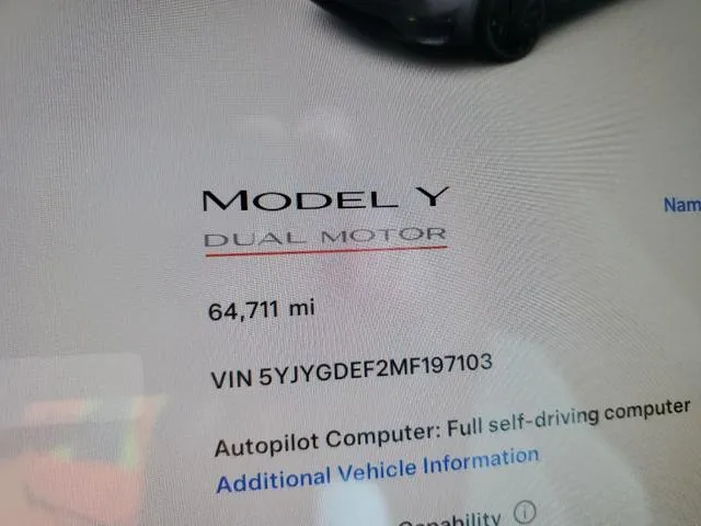 5YJYGDEF2MF197103 2021 2021 Tesla MODEL Y 9