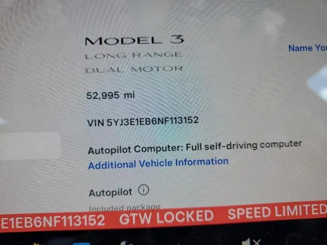 5YJ3E1EB6NF113152 2022 2022 Tesla MODEL 3 9