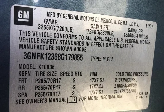 3GNFK12368G179855 2008 2008 Chevrolet Avalanche- K1500 10