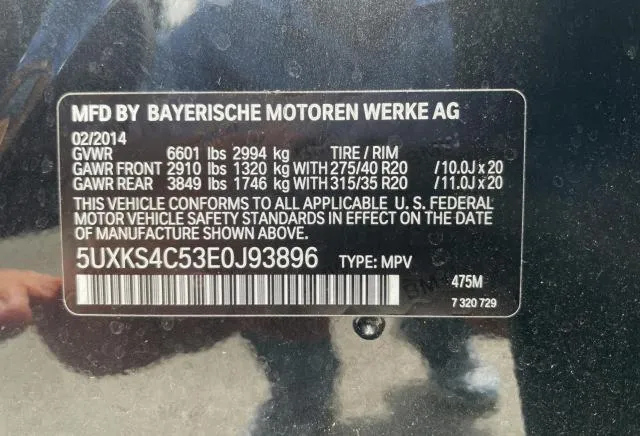 5UXKS4C53E0J93896 2014 2014 BMW X5- Xdrive35D 10