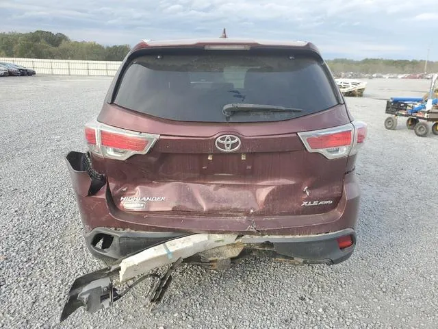 5TDJKRFH4GS326942 2016 2016 Toyota Highlander- Xle 6