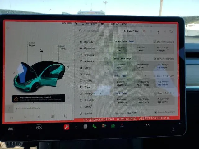 5YJ3E1EA9MF058301 2021 2021 Tesla MODEL 3 9