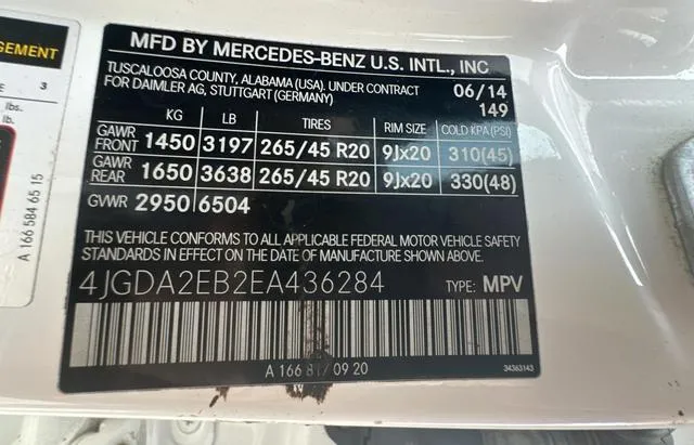 4JGDA2EB2EA436284 2014 2014 Mercedes-Benz ML-Class- 350 Bluetec 10