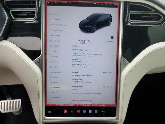 5YJXCBE21JF092671 2018 2018 Tesla MODEL X 9