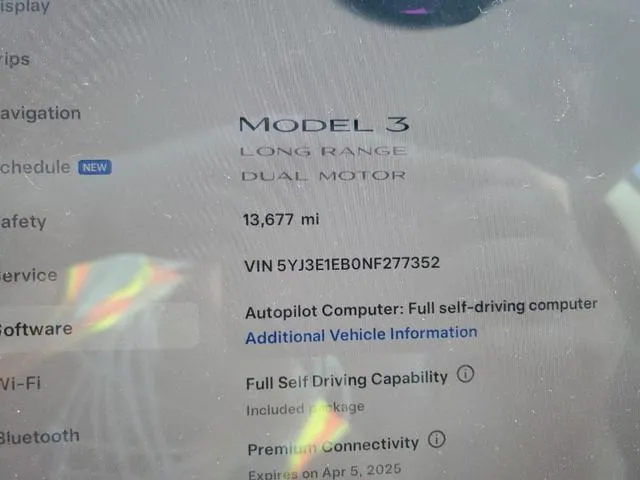 5YJ3E1EB0NF277352 2022 2022 Tesla MODEL 3 9