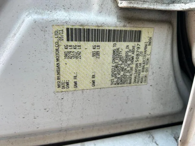 1N4AL2AP1BN508797 2011 2011 Nissan Altima- Base 10