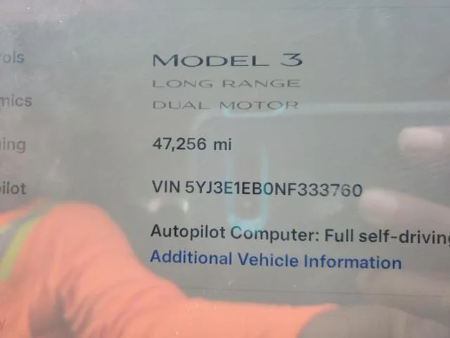 5YJ3E1EB0NF333760 2022 2022 Tesla MODEL 3 9