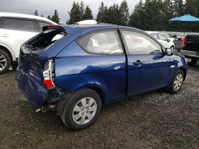 KMHCM3AC2AU161192 2010 2010 Hyundai Accent- Blue 3