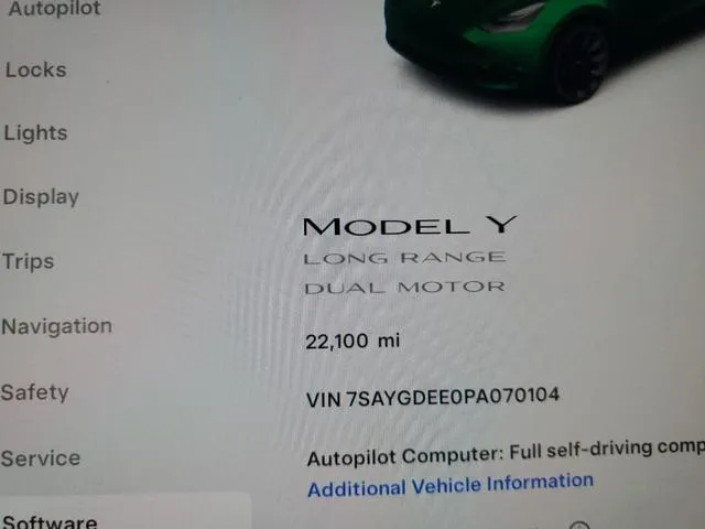 7SAYGDEE0PA070104 2023 2023 Tesla MODEL Y 9