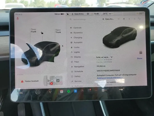 5YJYGDEE3MF070920 2021 2021 Tesla MODEL Y 9